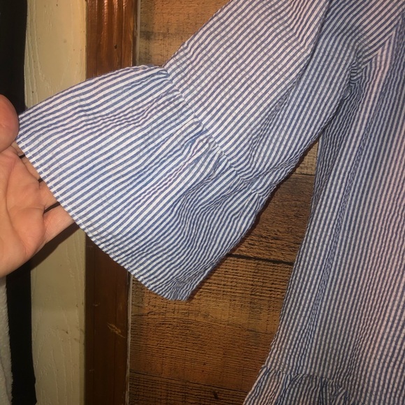 Signature Studio striped babydoll blouse - Picture 2 of 5